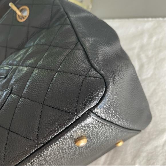 ❤️SOLD❤️ CHANEL Logo Quilted Timeless Caviar Petite Tote Bag - Picture 5 of 14